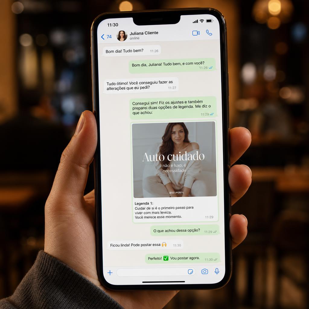 Você recebe no WhatsApp